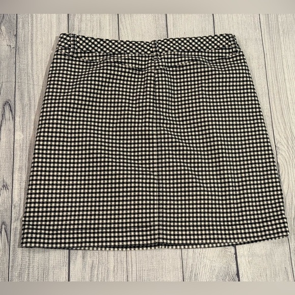 Talbots Black & White Gingham Mini Skirt - Classic Preppy Style/size 14P - Picture 5 of 9